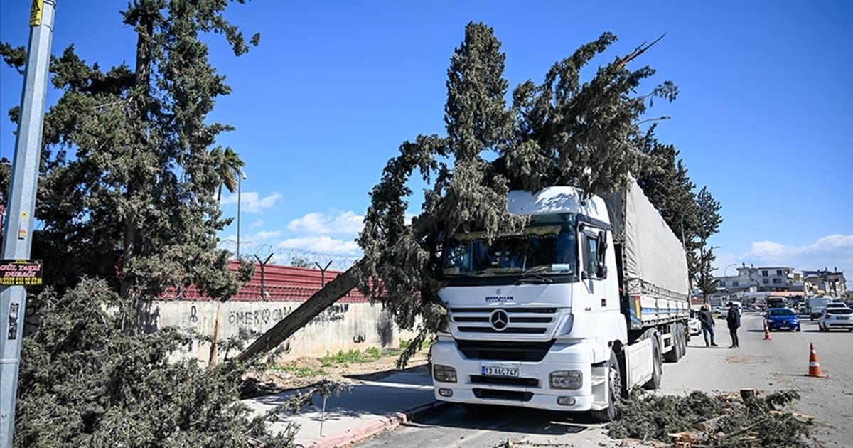 Adana'da kuvvetli rüzgar hayatı olumsuz etkiledi