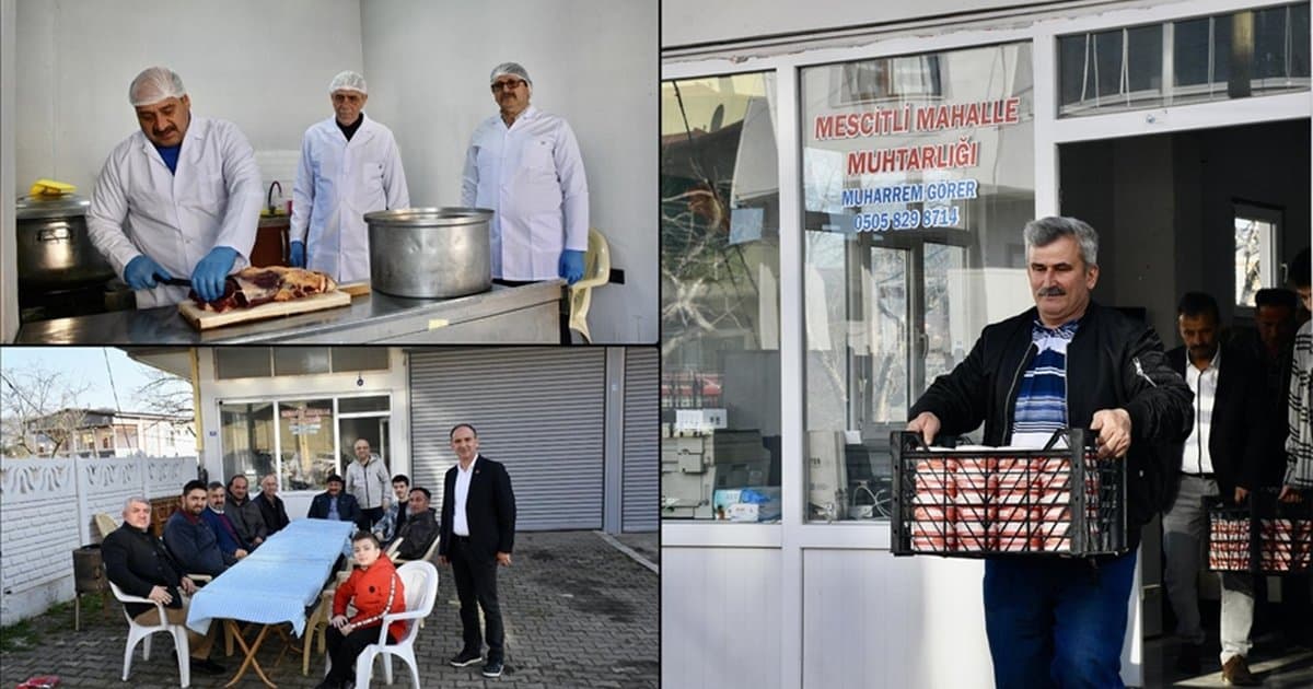 Samsun'da muhtarlık ofisi iftarlık hazırlıyor