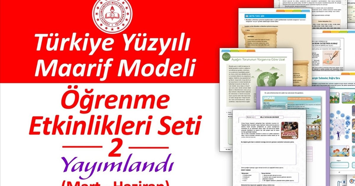 MEB'den TYMM'ye uygun Öğrenme Etkinlikleri Seti-2