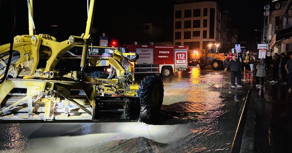 Samsun Havza'da sel nedeniyle 3 okulda eğitime ara verildi
