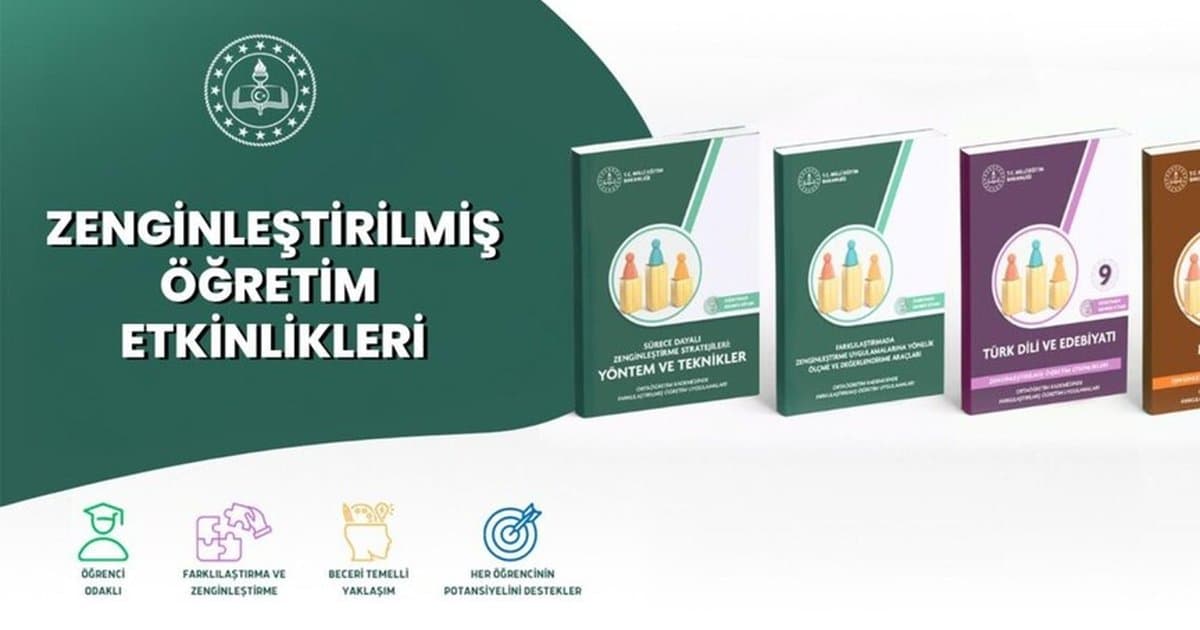 MEB'in Zenginleştirilmiş Öğretim Etkinlikleri Kitapları yayımlandı