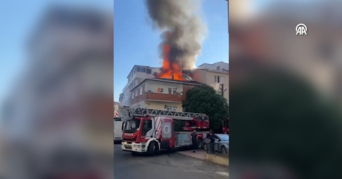Gebze'de apartman dairesinde yangın