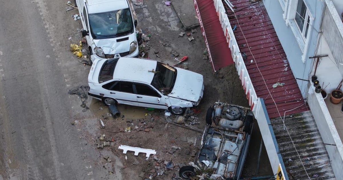 Samsun Havza'da sel felaketi: Araçlar hurdaya döndü