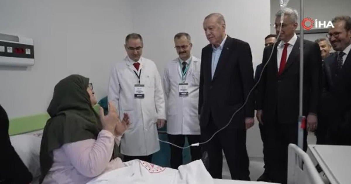 Cumhurbaşkanı Erdoğan Güneysu Tenzile Erdoğan Devlet Hastanesi'nde