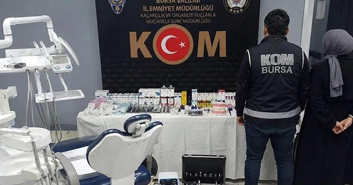 Bursa'da kaçak diş muayenesi yapan karı koca gözaltına alındı