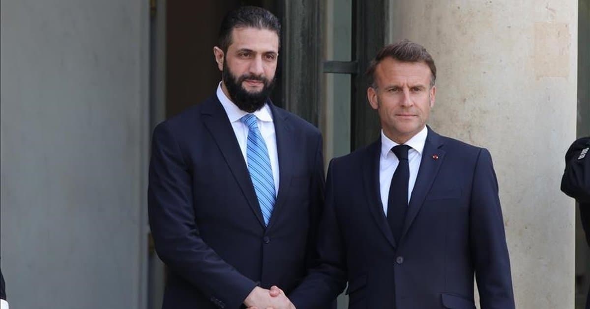 Suriye Cumhurbaşkanı Ahmed Şara, Macron ile görüştü