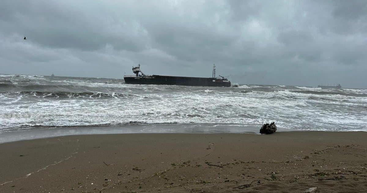 Sakarya'da kargo gemisi karaya oturdu