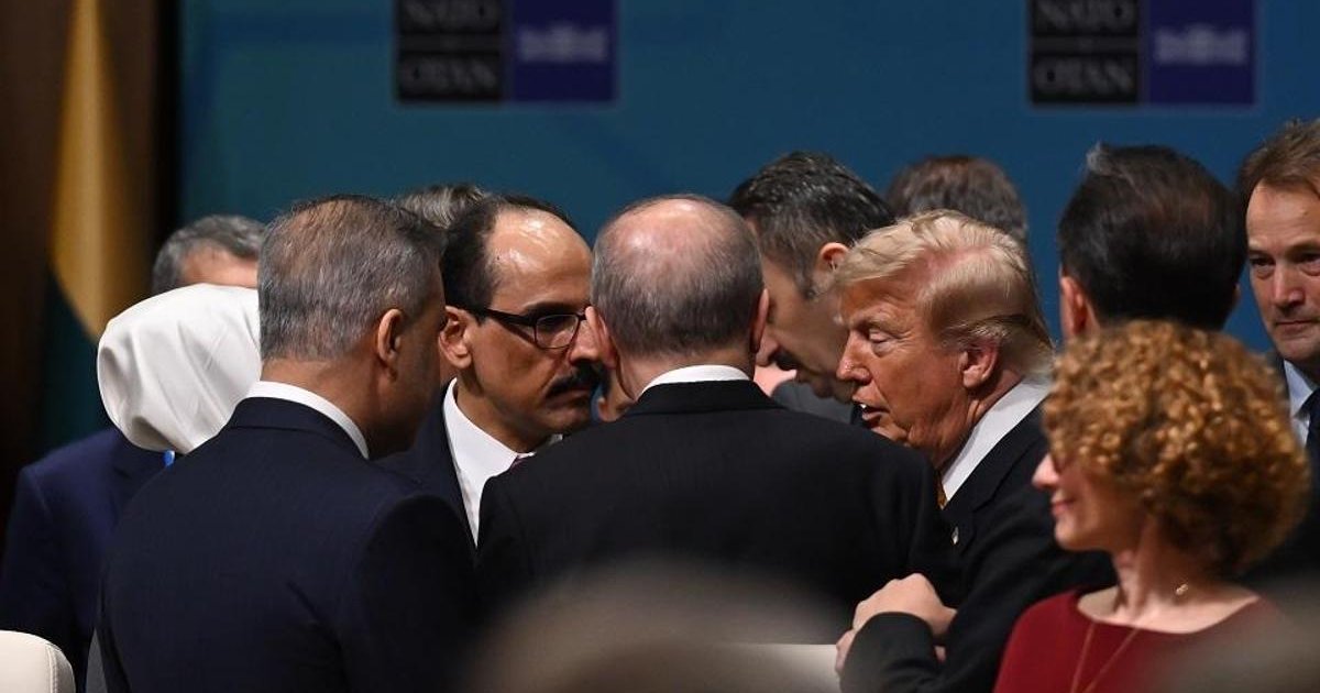 Erdoğan, Trump, Fidan ve Kalın'ın NATO Zirvesi Sohbeti