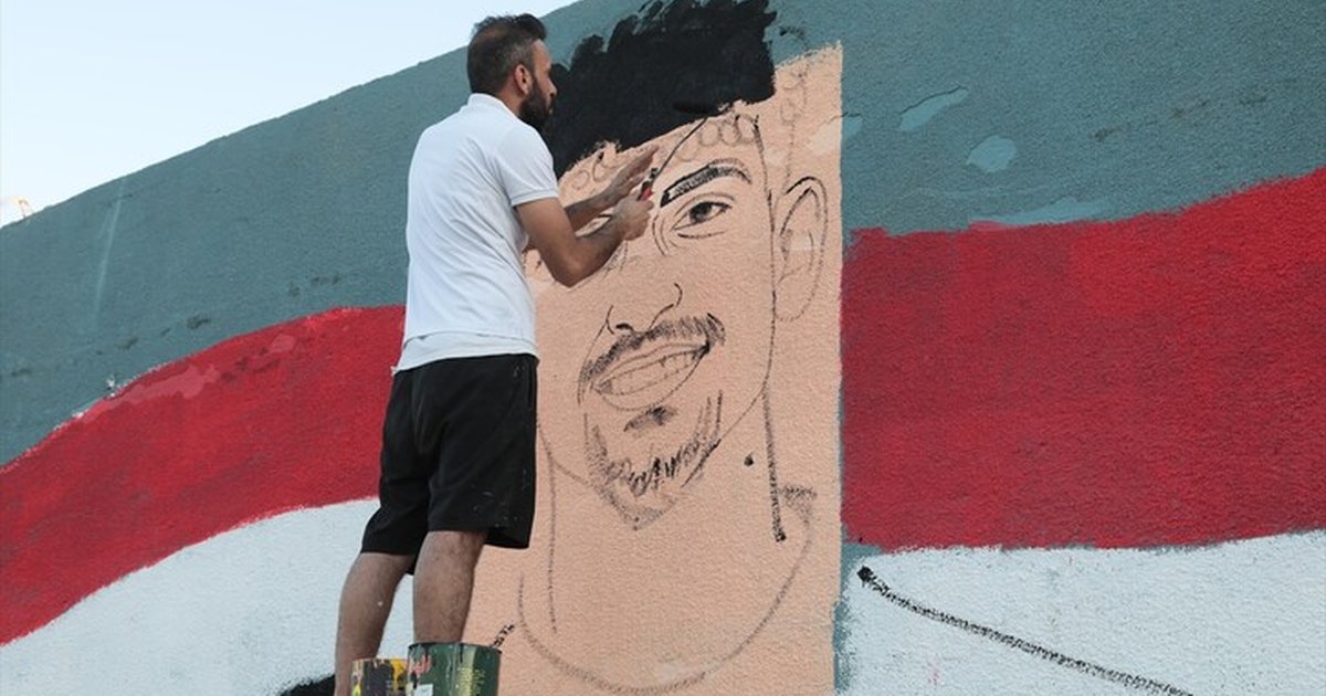 Irak'ta grafiti sanatçısı Dünya Kupası sevincini duvarlara taşıyor