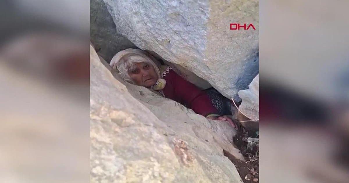 80 yaşındaki kadın kaybolduktan 1 gün sonra kayalıklarda bulundu