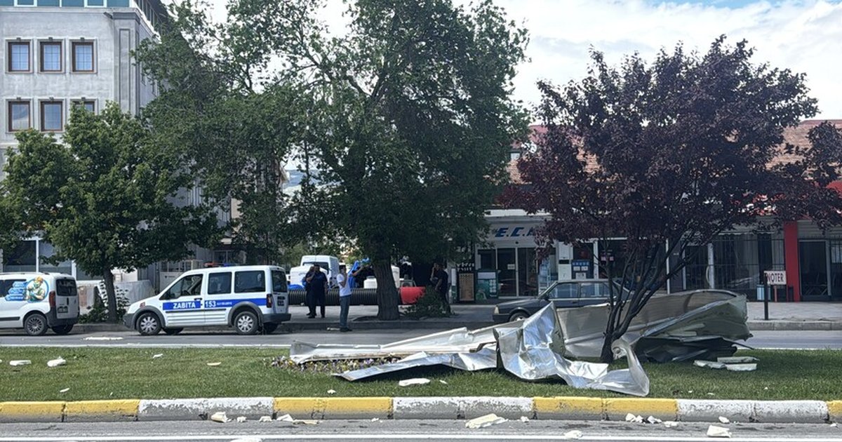 Erzincan'da Kuvvetli Rüzgar Çatıları Uçurdu, Ağaçları Devrildi