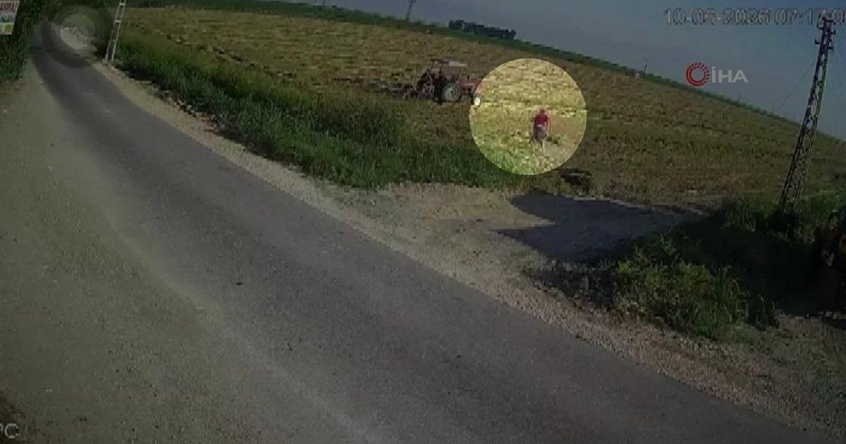 Traktör kazasından kıl payı kurtuldu