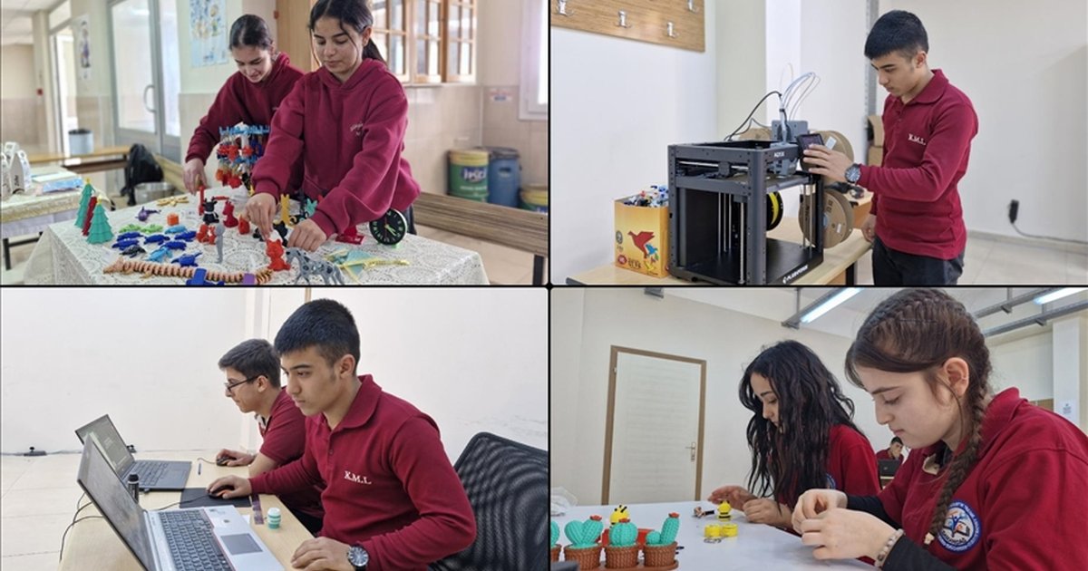 Hatay'da Liseliler 3D Yazıcıyla Tasarım Yapıyor