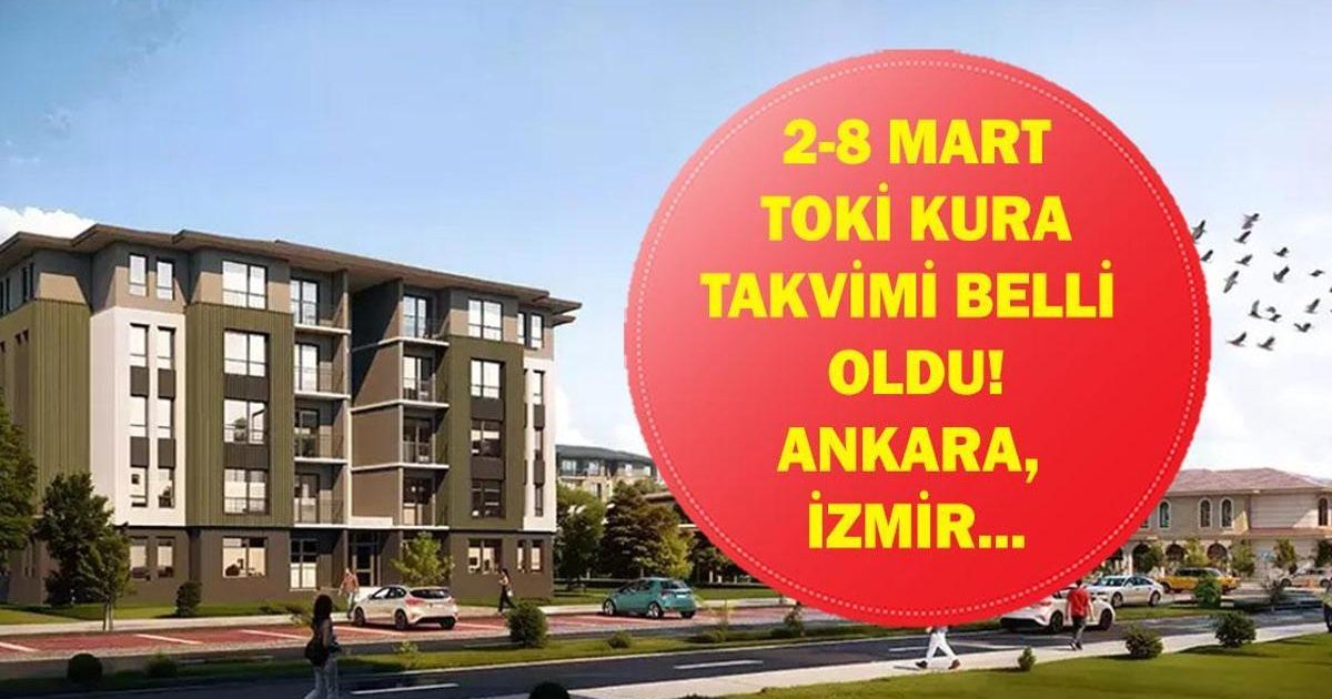 TOKİ Kura Takvimi 2-8 Mart: İstanbul, Ankara, İzmir, Hatay, Muğla