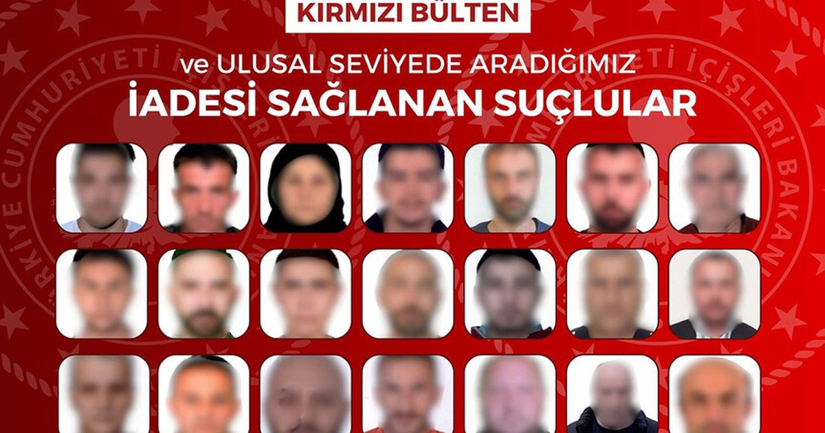 Kırmızı bültenle aranan suçlular Türkiye'ye getirildi