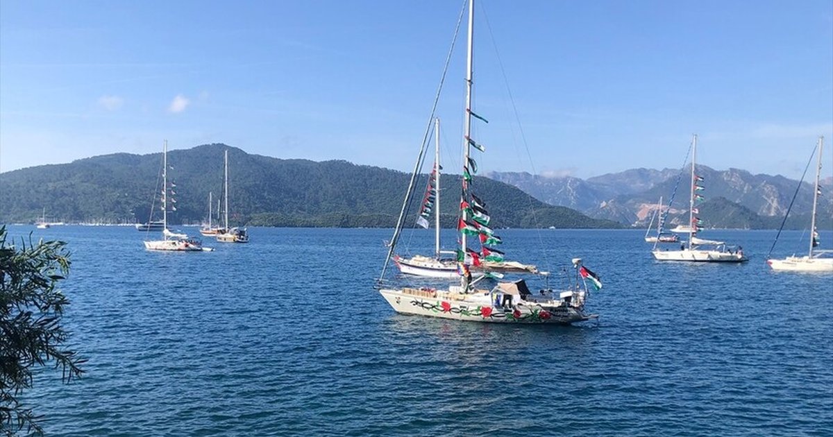 Küresel Sumud Filosu Marmaris'e geldi