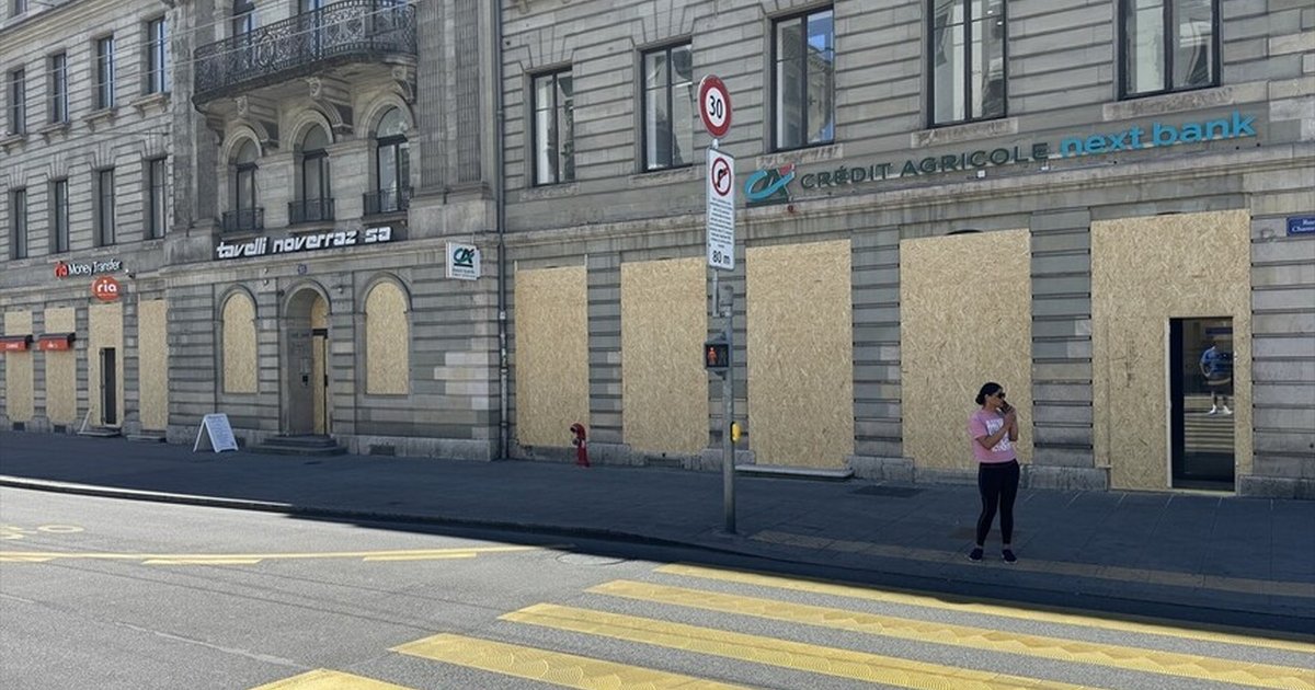 Cenevre'de işletmeler G7 Zirvesi öncesi vitrinlerini koruma altına aldı