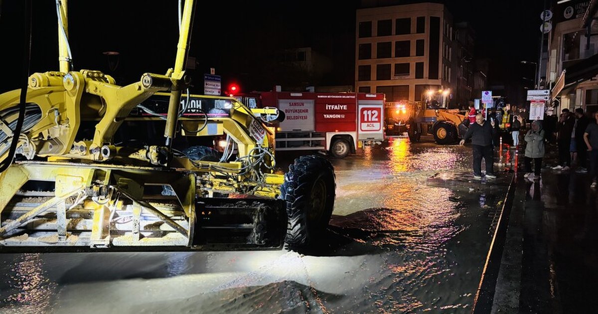 Samsun Havza'da sel nedeniyle 3 okulda eğitime ara verildi