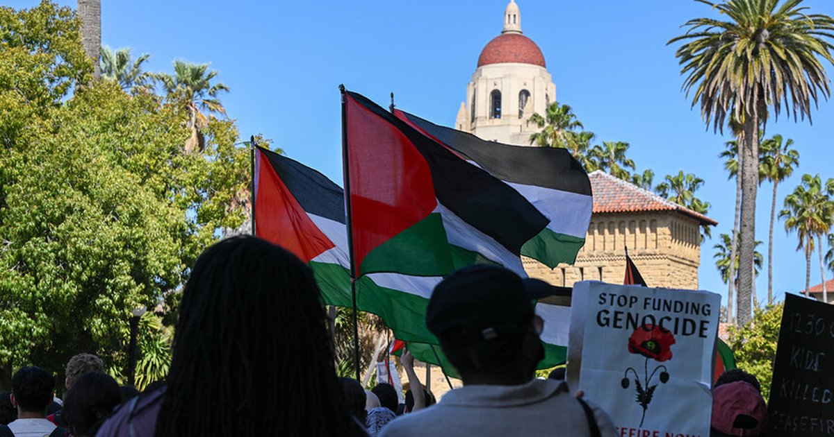 ABD'de Stanford Üniversitesinde Filistin destekçisi öğrencilerden Google CEO'suna protesto