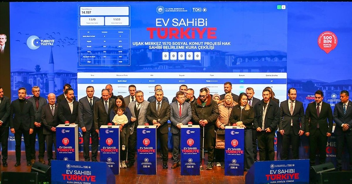 Uşak'ta 'Yüzyılın Konut Projesi' konutlarının kurası çekildi