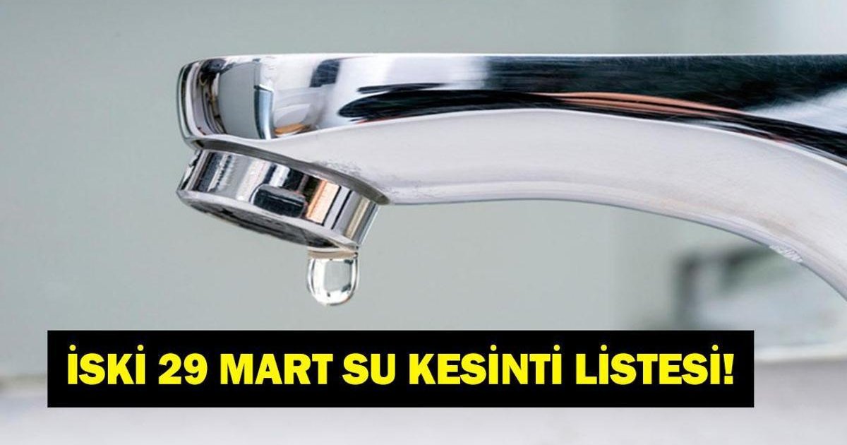 İstanbul'da 29 Mart Pazar Su Kesintisi: Etkilenen İlçeler