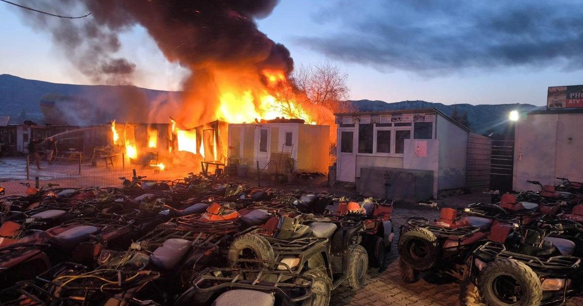 Kapadokya'da ATV İşletmesinde Yangın