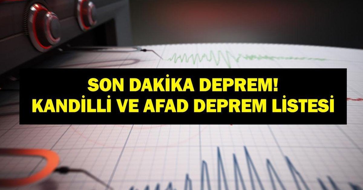 12 Nisan Pazar Deprem mi Oldu? Son Depremler Listesi