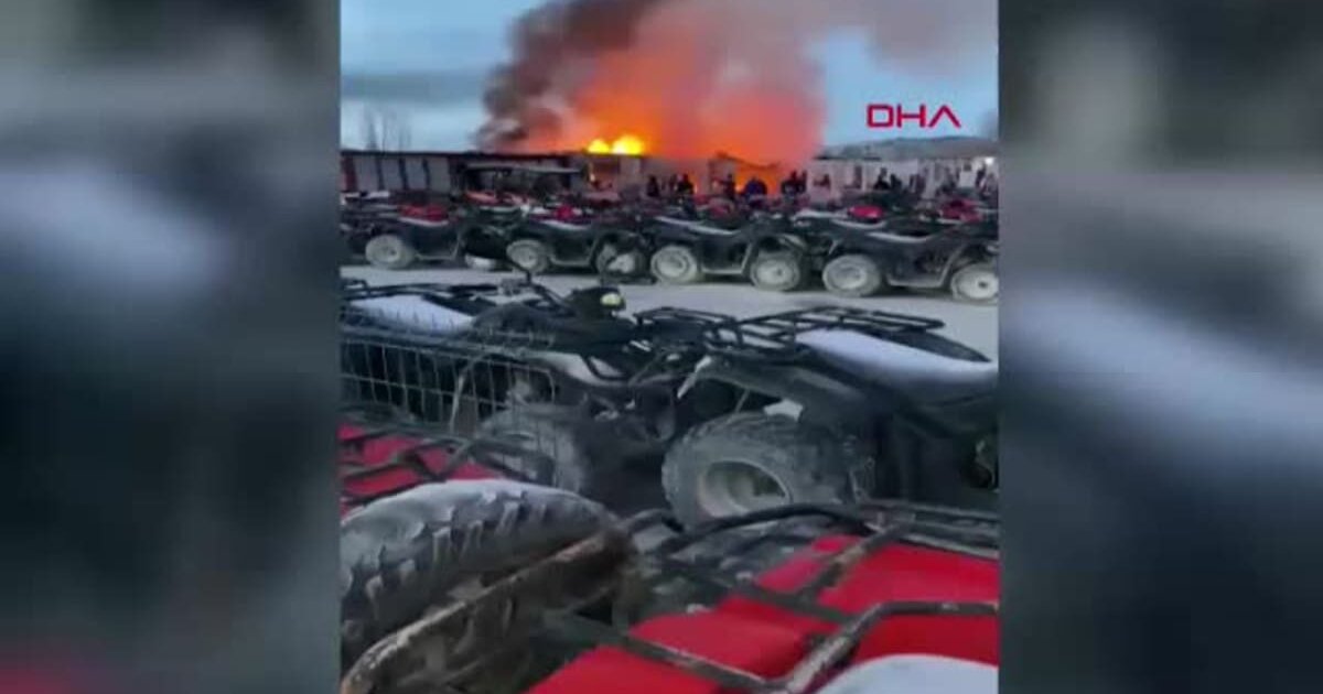 Kapadokya'da konteyner yangını