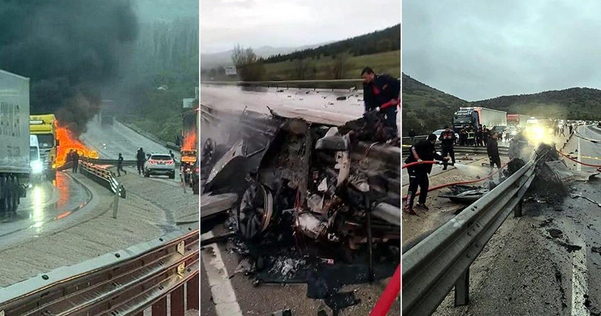 Afyonkarahisar'da otomobil yangını: 1 ölü, 1 yaralı