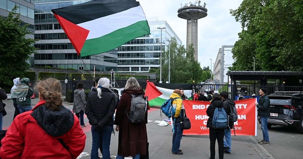 Belçika'nın İsrail'e rağmen Eurovision'dan çekilmemesi protesto edildi