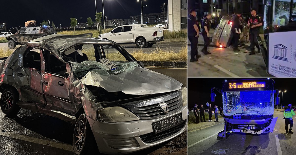 Diyarbakır'da feci kaza: 2 ölü, 5 yaralı