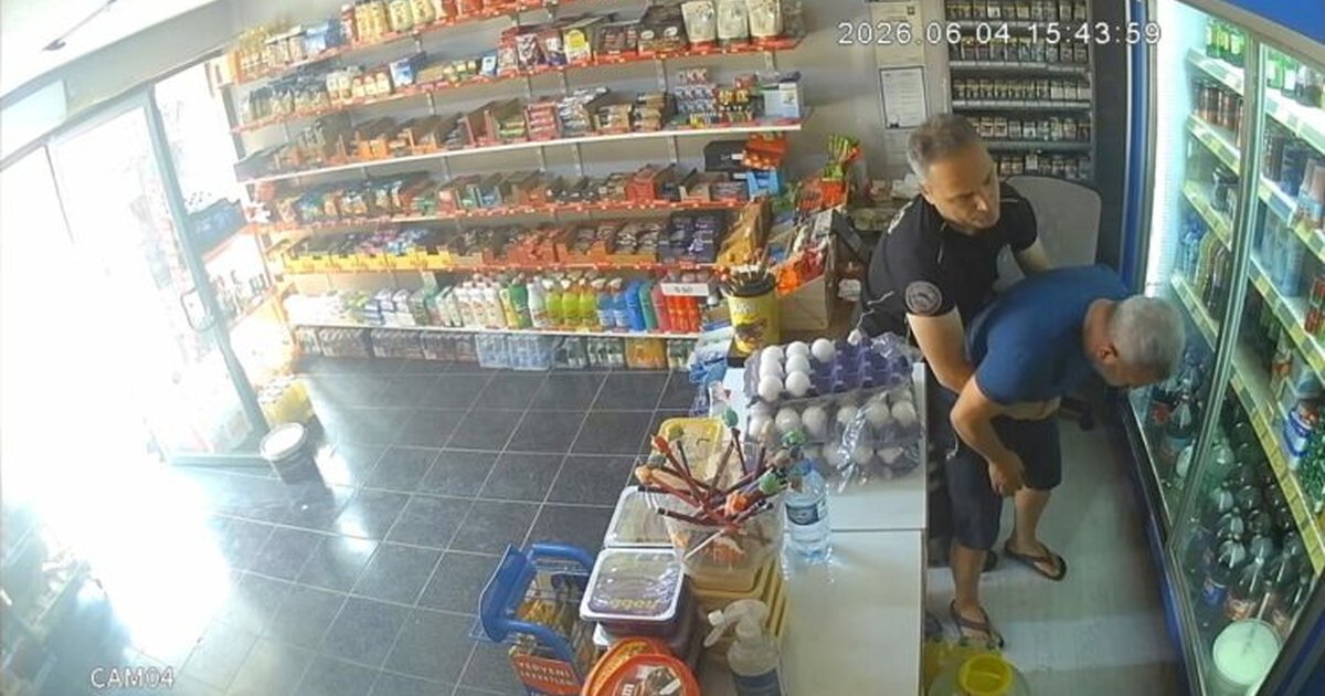 Polis memuru bakkalı ölümden kurtardı
