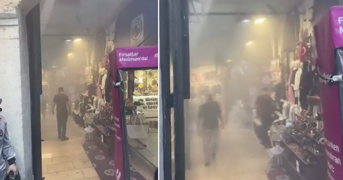 Kapalıçarşı'da yangın paniği