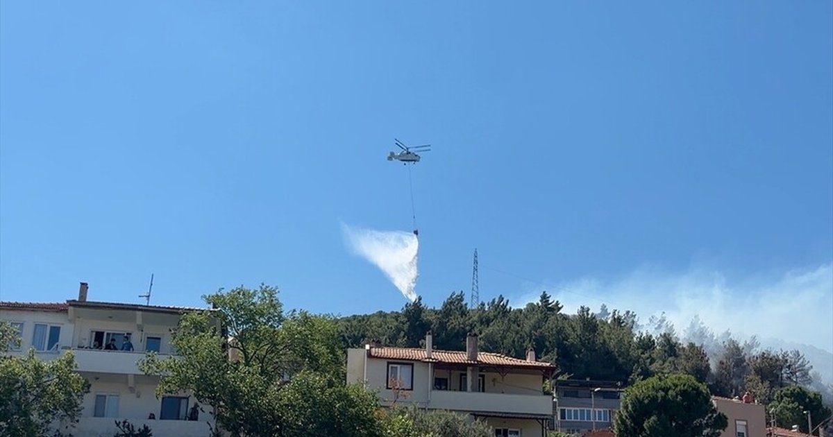 Balıkesir'deki orman yangınına müdahale sürüyor