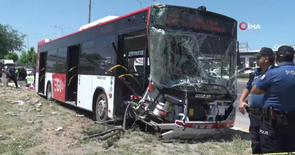 Ankara'da belediye otobüsü kazası: Yaralılar var