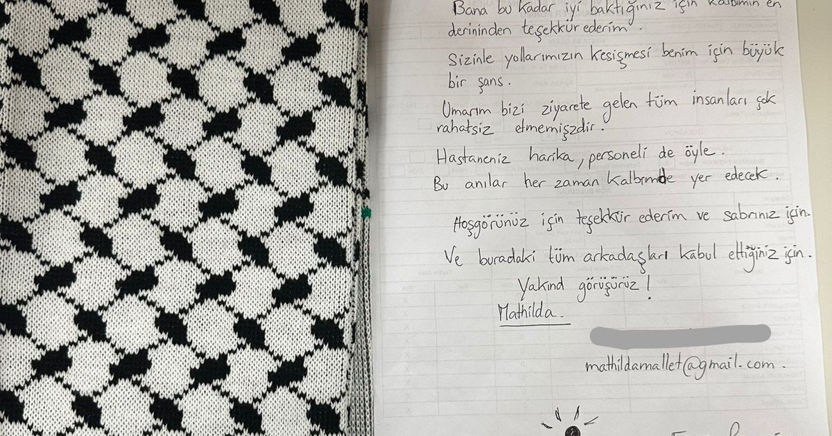 Sumud aktivistine Türk doktorlardan teşekkür