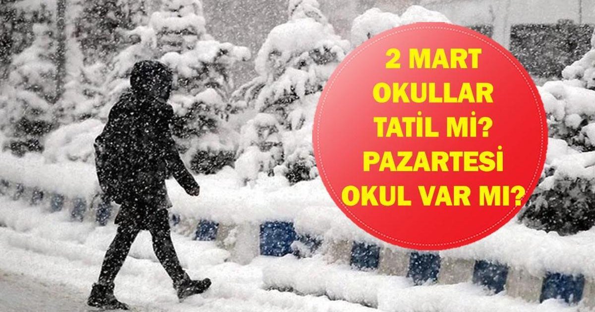2 MART OKULLAR TATİL Mİ? Valiliklerden Kar Tatili Açıklaması