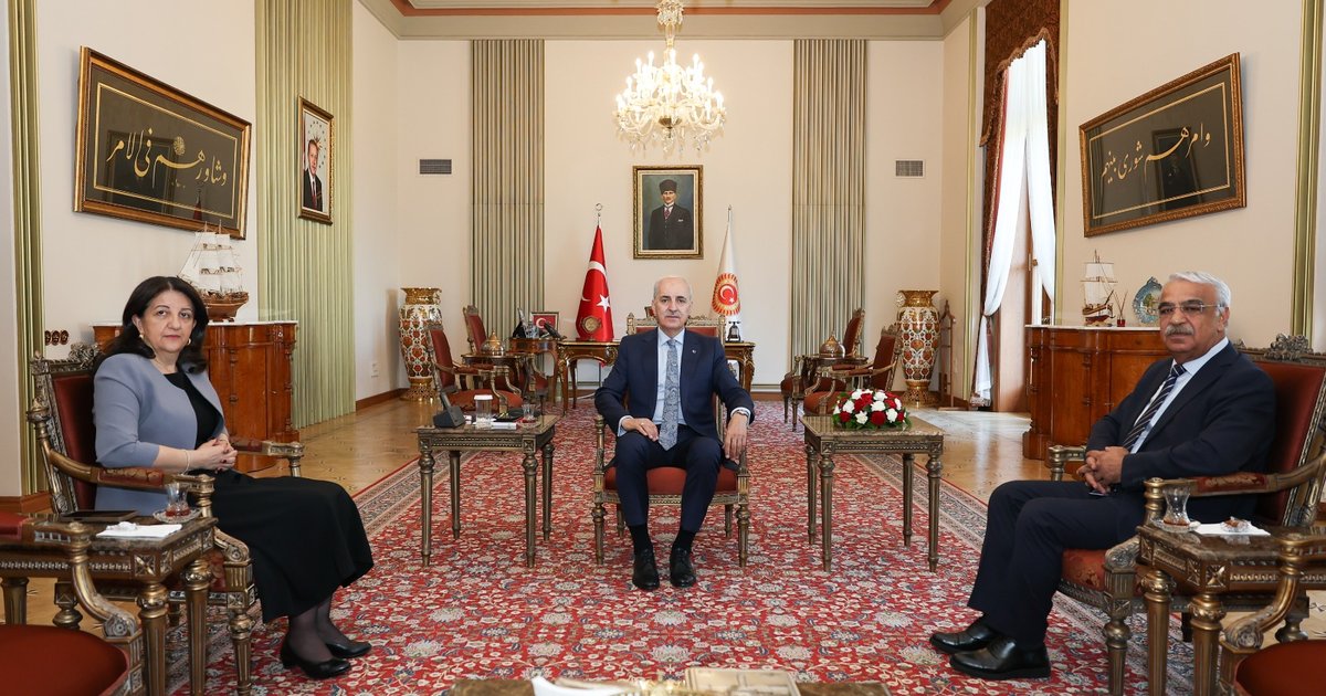 TBMM Başkanı Kurtulmuş, DEM Parti İmralı heyetiyle görüştü