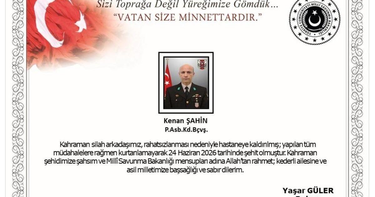 Fırat Kalkanı bölgesinde 1 şehit