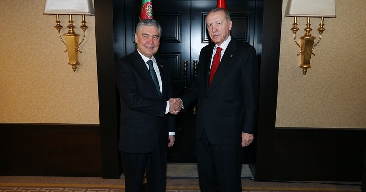 Cumhurbaşkanı Erdoğan, Berdimuhamedov ile görüştü