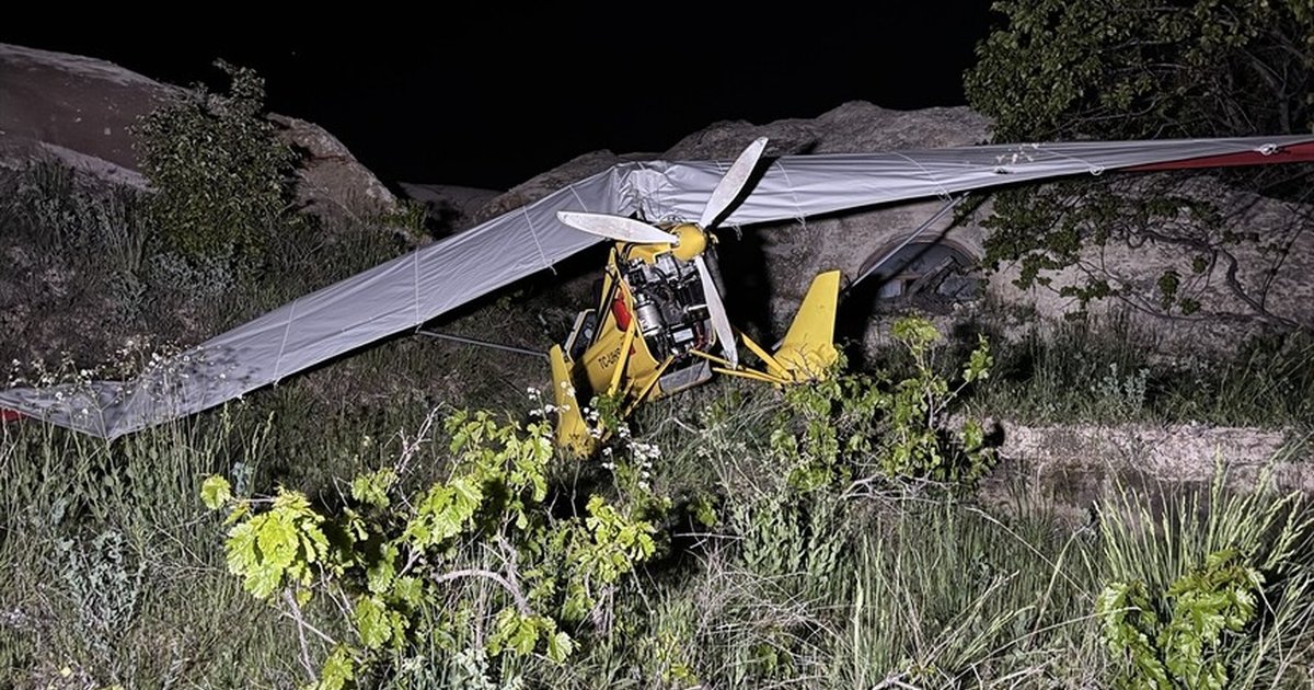 Nevşehir'de Microlight Acil İniş: 2 Yaralı