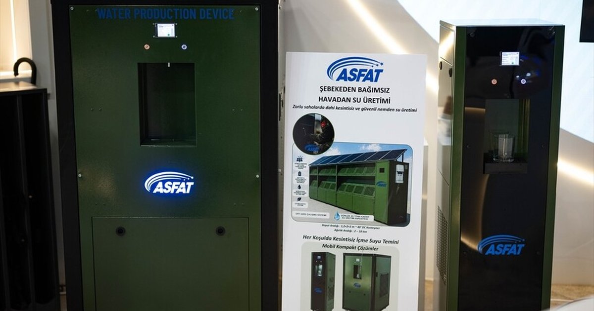 ASFAT'ın havadan su üretim sistemi