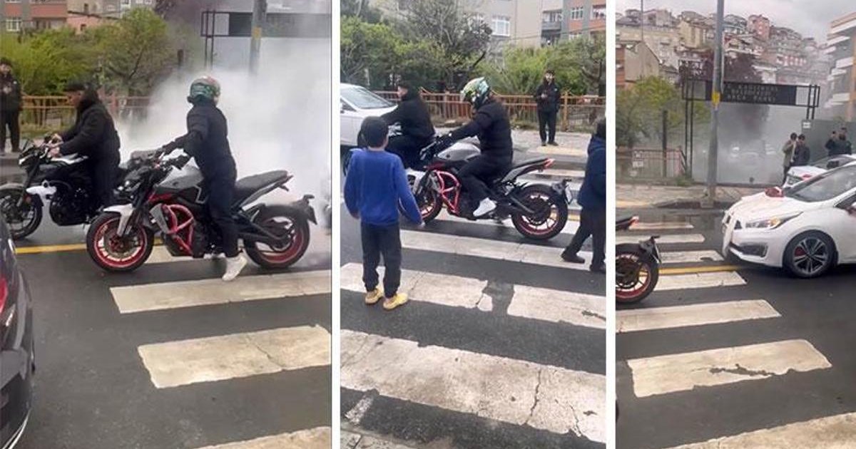 Kağıthane'de Düğün Konvoyunda Akrobatik Hareketler!